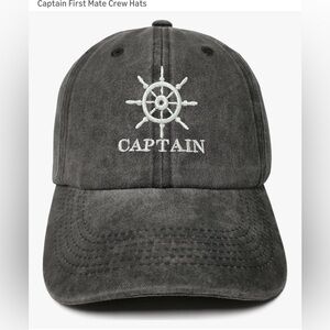 Captain Embroidered Gray Hat